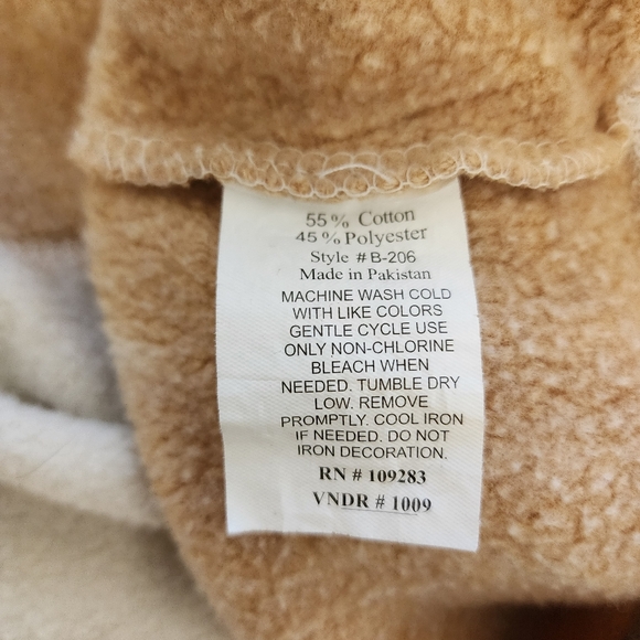 Vintage Havana Earth Tones Tie-Dye Hooded Pullover Sweatshirt Hoodie - Picture 6 of 10